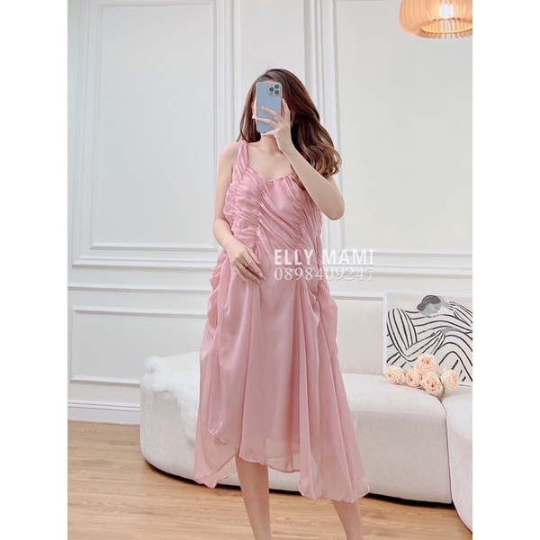 ( 40kg - 85kg ) Đầm Bầu , Suông Voan 2 Dây Tiểu Thư Form Dễ Mặc Thoải Mái Suốt Thai Kì &amp; Sau Sinh Thiết Kế Cao Cấp