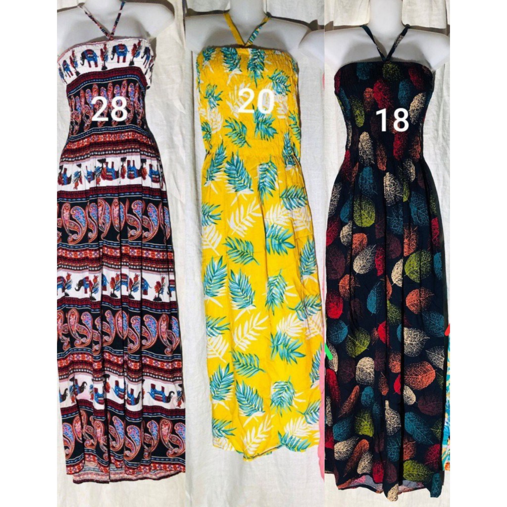 Đầm maxi cúp ngực quyến rũ (sọc/thổ cẩm/hoa lá) | BigBuy360 - bigbuy360.vn