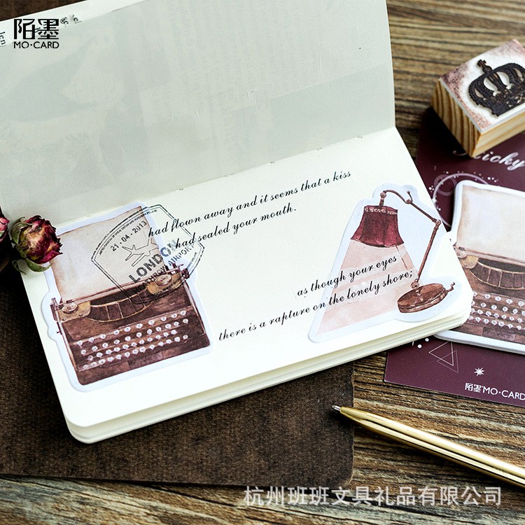 SN09 Miếng giấy nhớ nhỏ memo pad retro 30 trang