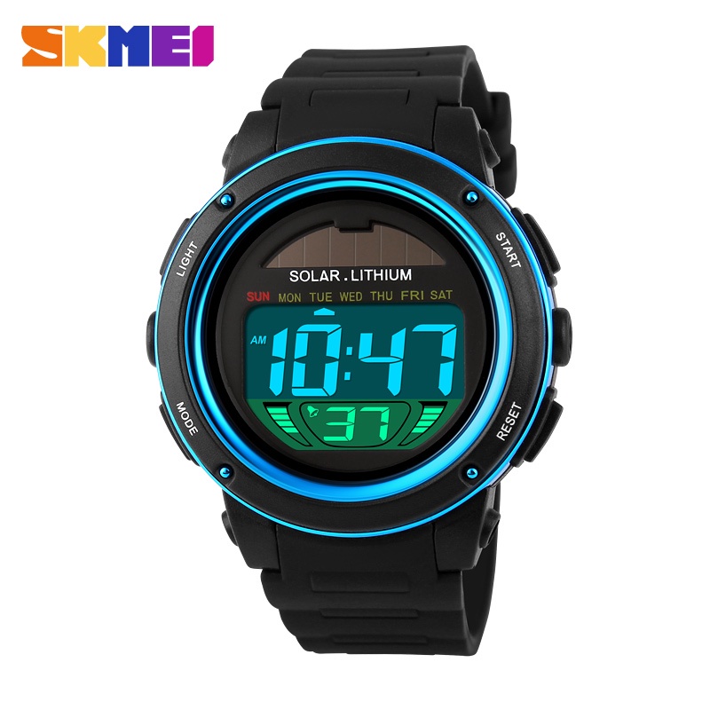 Đồng Hồ Điện Tử Skmei 1096 Chống Thấm Nước 50M Với Dây Đeo Da Trăn