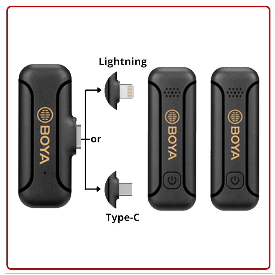 Mic Thu Âm Không Dây Mini 2.4Ghz - BOYA BY-WM3T Series
