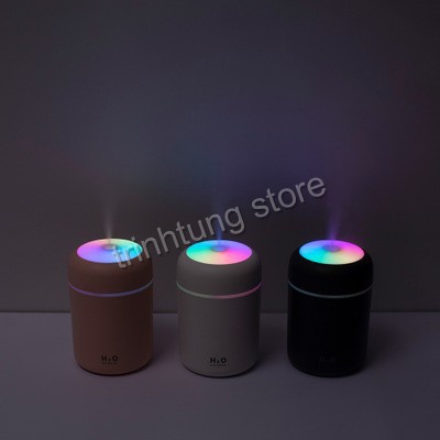 Máy phun sương tạo ẩm 300mL đèn LED đổi màu
