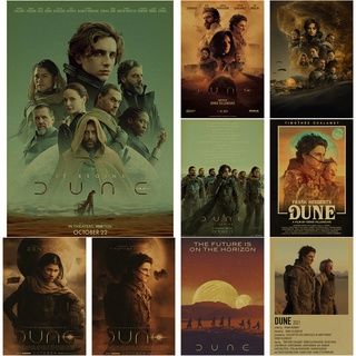 Dune 2021 áp phích phim timothee chalamet áp phích giấy kraft cổ điển phòng cổ điển quán cà phê trang trí nội thất nghệ thuật thẩm mỹ tranh tường
