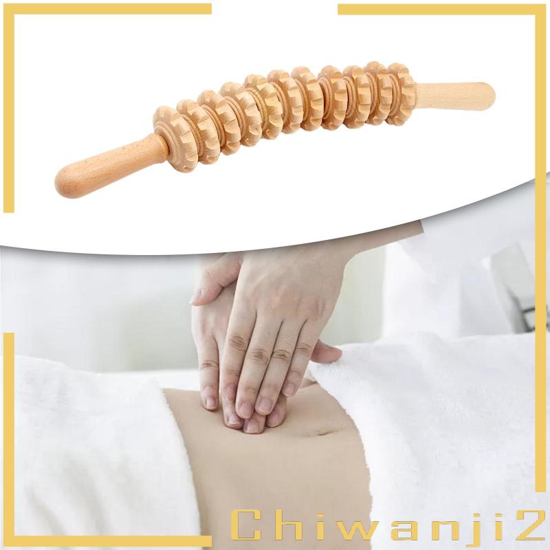 [Chiwanji2] Gậy Lăn Massage Cơ Thể Bằng Gỗ Thủ Công