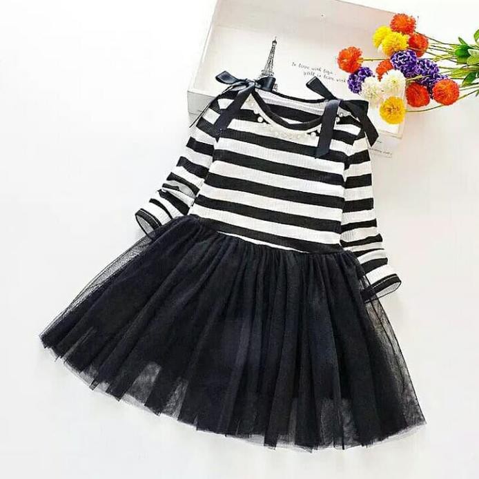 Đầm xòe đính ngọc trai hình búp bê xinh xắn cho bé gái 2-7 tuổi