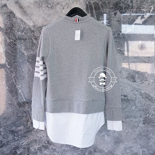Áo nỉ sweatshirt đuôi sơ mi 
