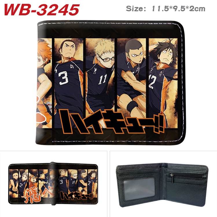 Ví Ngắn Dạng Gập In Hình Bóng Chuyền Hoạt Hình Dành Cho Nam Và Nữ