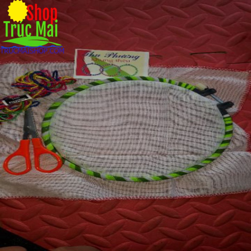 Khung thêu nhựa tròn đủ phụ kiện