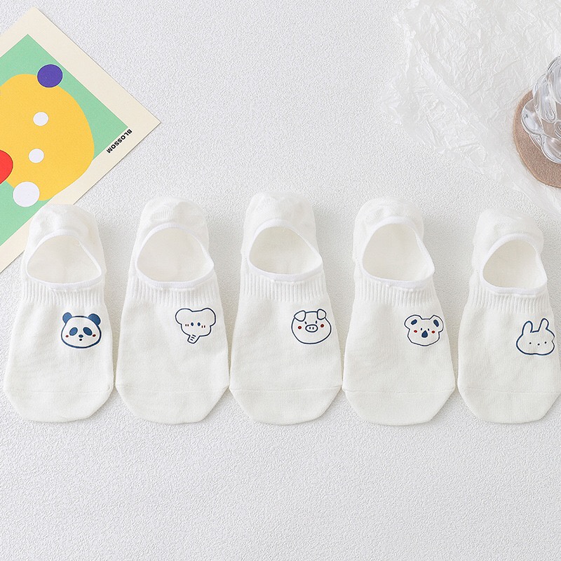 Tất Vớ Lười Unisex In Hình Thú Xinh Xắn