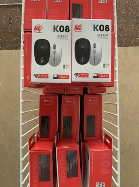 Chuột không dây VinaGear K08+ pin đi kèm chuột