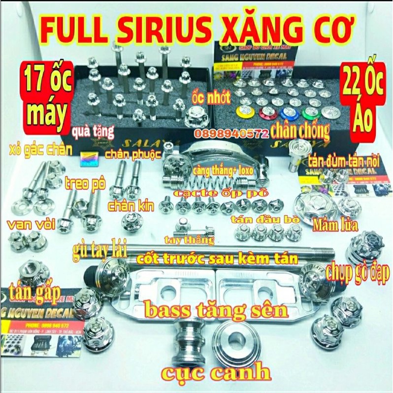 Full ốc inox salaya sirius Xc