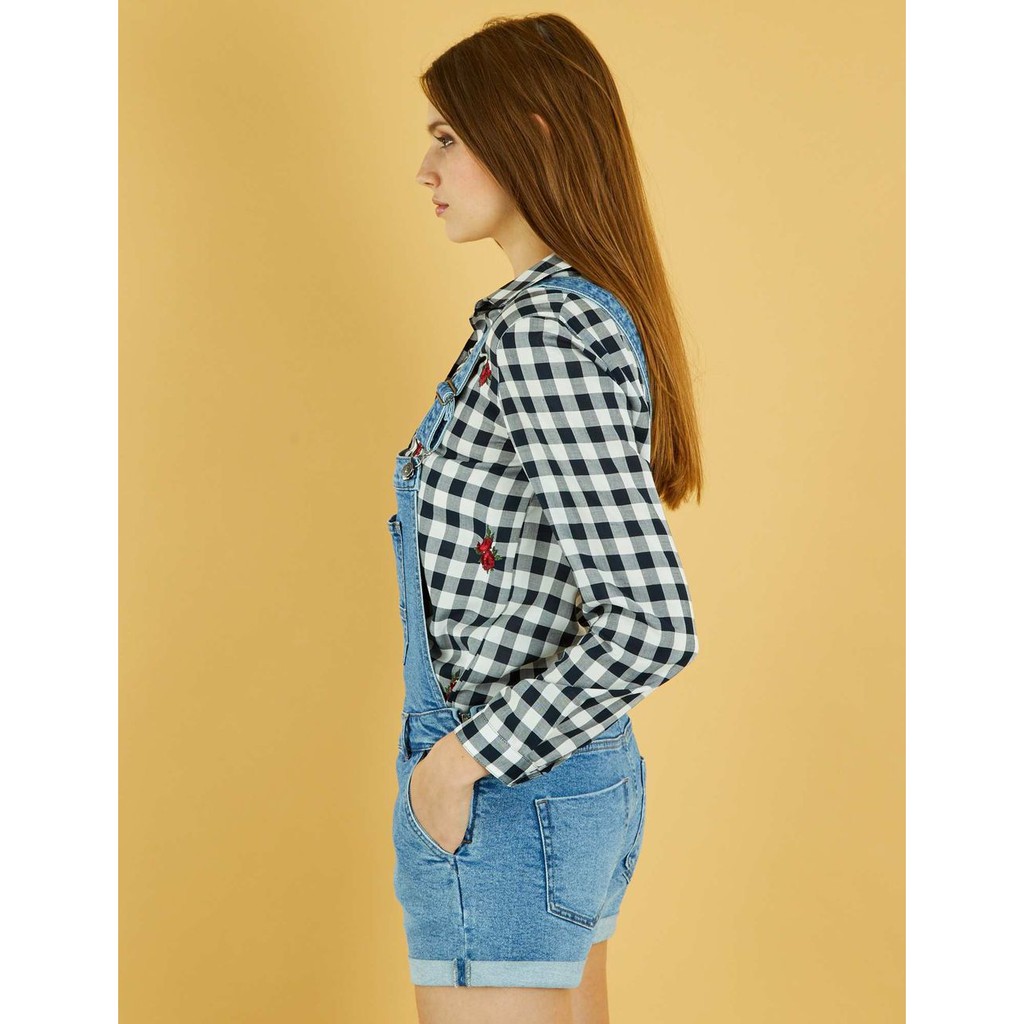 Yếm Short Jean khóa cạnh