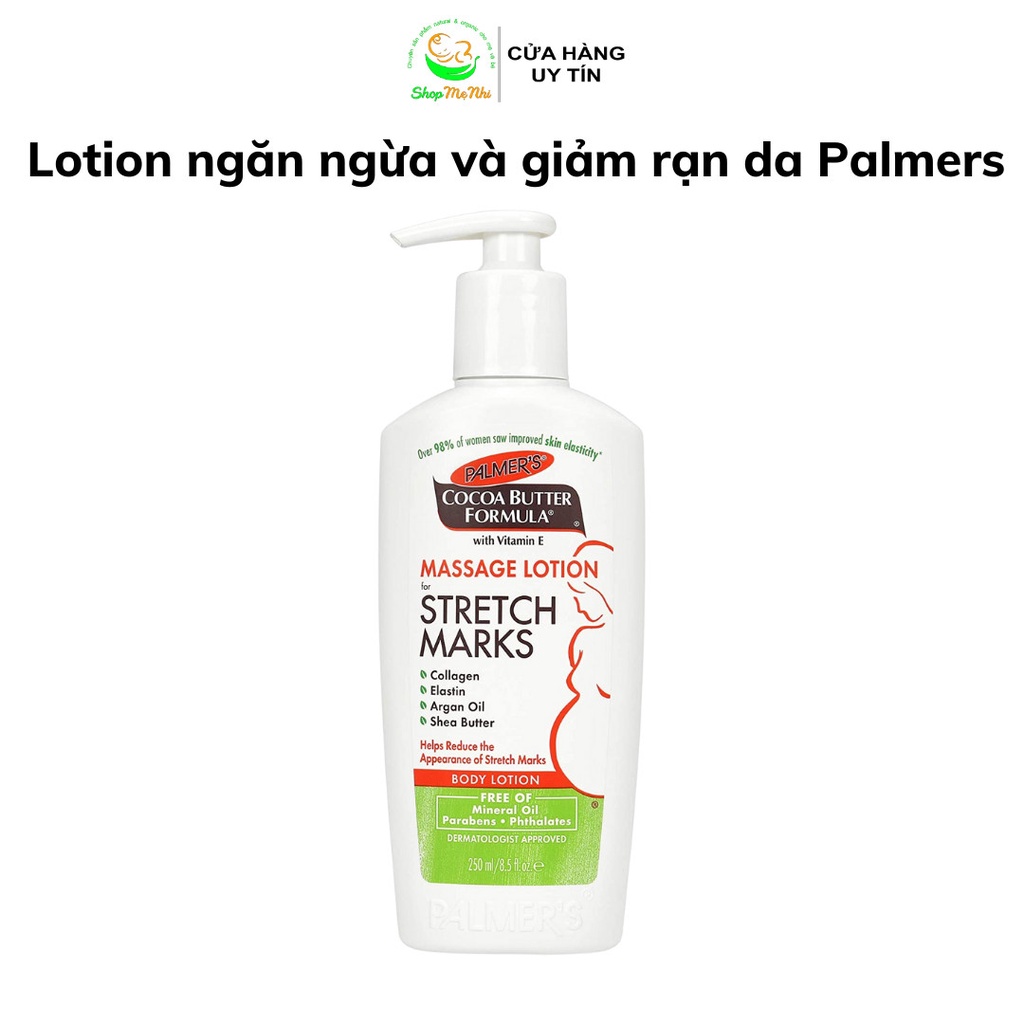 Kem ngăn ngừa và giảm rạn da Palmer's Palmers massage Lotion for Stretch Marks 250ml.