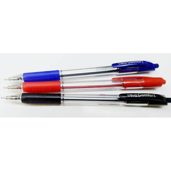 Bút bi bấm Cello Comfort viết được trên giấy bóng Retractable Ballpoint Pen