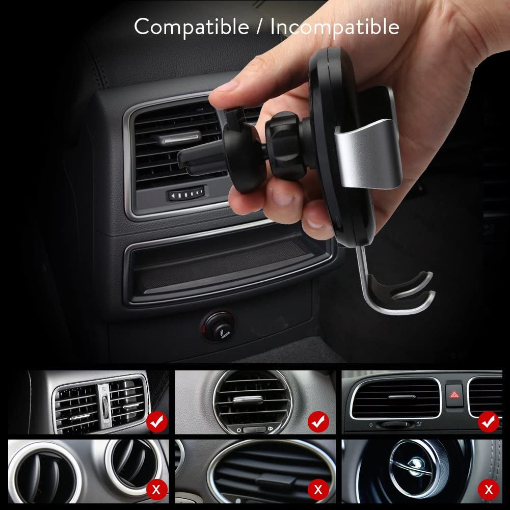 Đế điện thoại Baseus Wireless Charger Gravity Car Mount xoay 360 độ và điều chỉnh góc nhìn ( Đen) - Hàng chính hãng