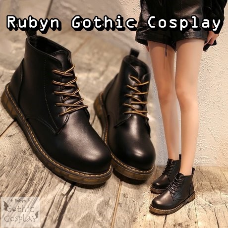 [CÓ SẴN] 🍁 Giày Boots da cổ cao Vintage (Tài khoản Shopee duy nhất: gothic.cosplay ) | BigBuy360 - bigbuy360.vn