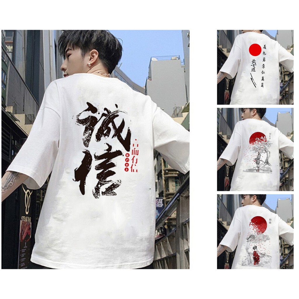 Áo thun tay lỡ form rộng unisex phong cách cá tính vải dày mịn BST 15