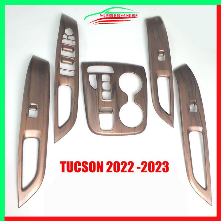 Ốp nội thất xe ô tô Tucson 2022-2023 Vân Gỗ Nhựa ABS