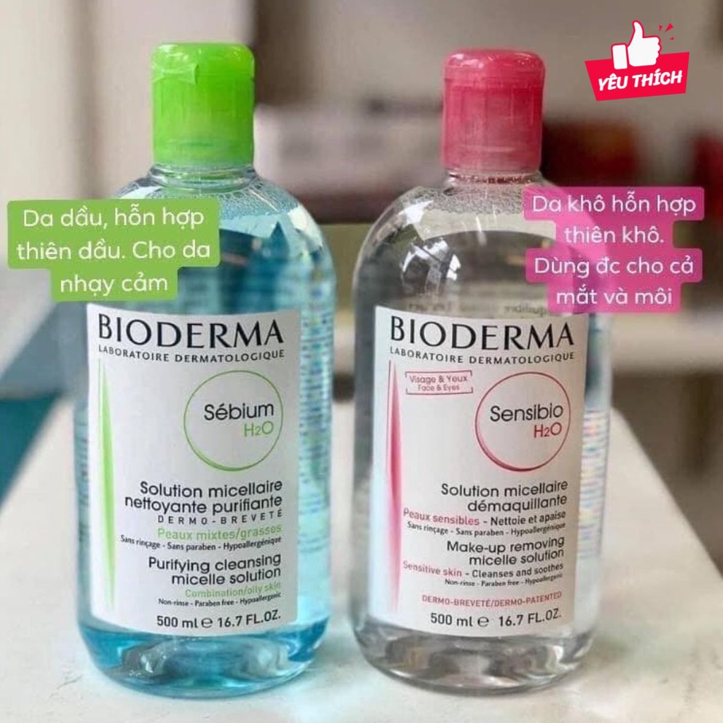 Nước tẩy trang BIODERMA Crealine H2O Solution Micellaire 500ml [ FREESHIP ] -  Hàng nhập nội địa pháp mẫu mới | WebRaoVat - webraovat.net.vn