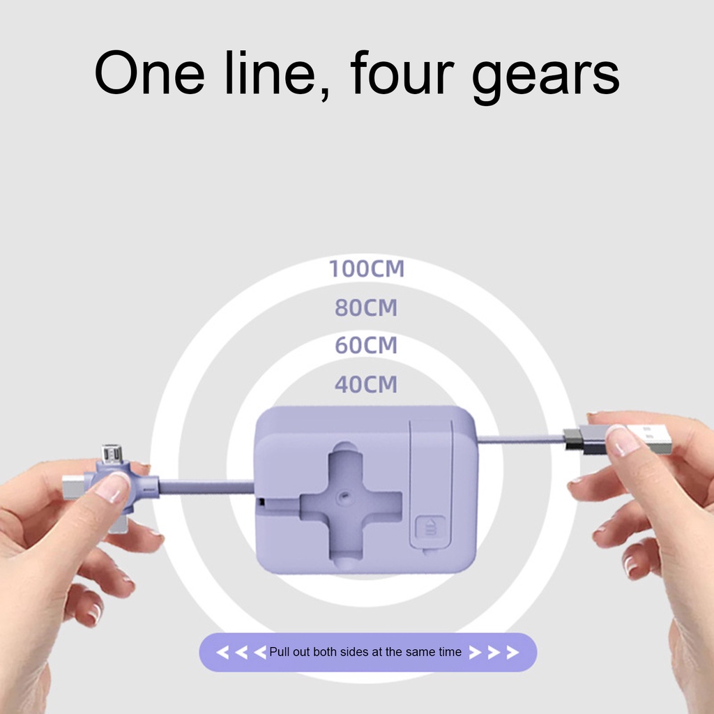 Dây cáp sạc nhanh 3 trong 1 cổng micro usb typeC / 8pin cho điện thoại thông minh