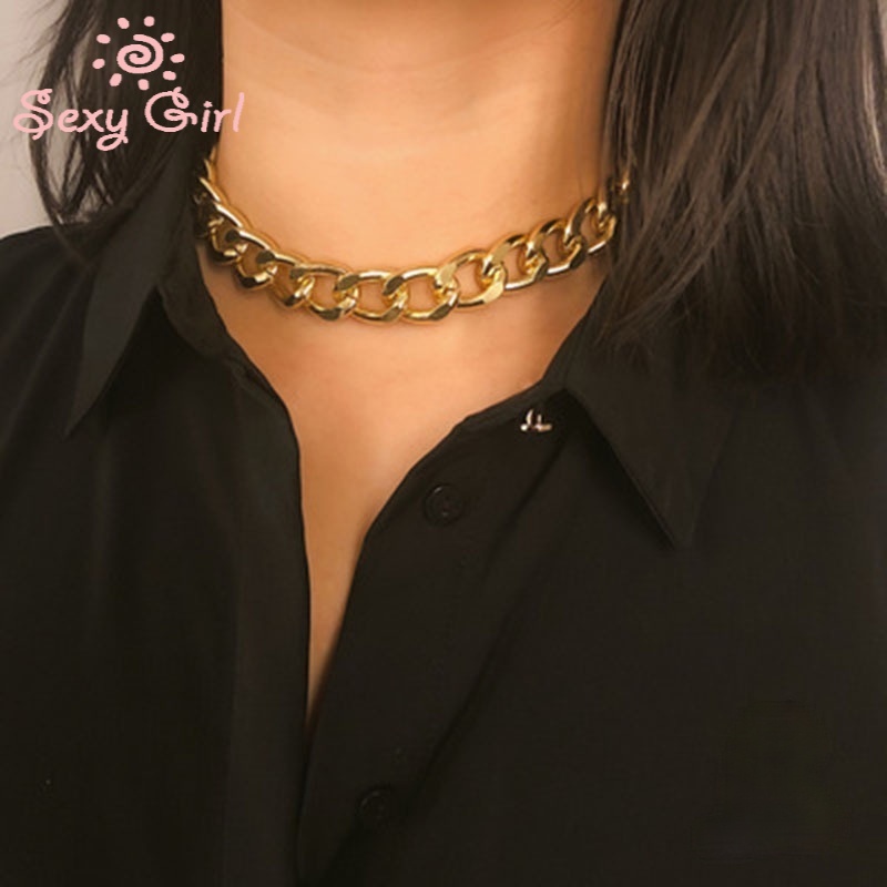 Vòng cổ Kim Loại Phong Cách Hiphop Quyến Rũ Cho Nữ