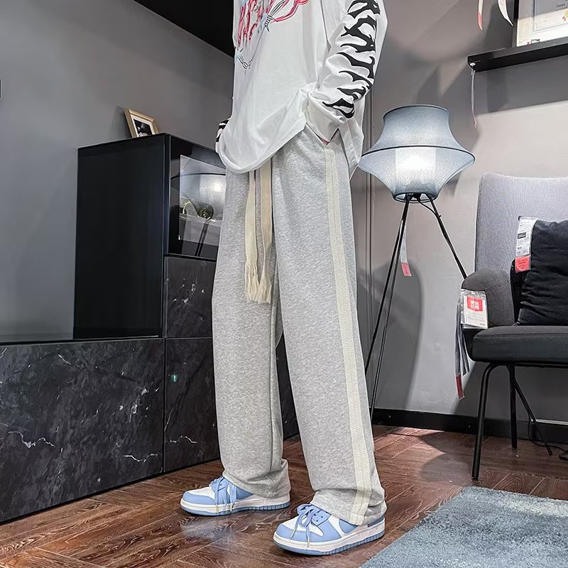 Quần Dài Dáng Rộng Lưng Thun Co Giãn Tốt Cỡ Lớn M-3XL Phong Cách Hip Hop Thời Trang Đường Phố Nhật Bản Cho Nam