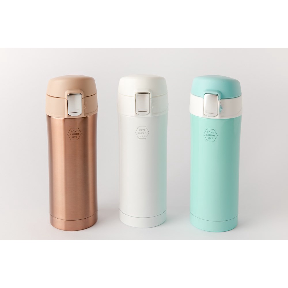 Bình Uống Nước Tumbler ARTBOX Hàn Quốc Nút Bấm Màu Vàng Hồng