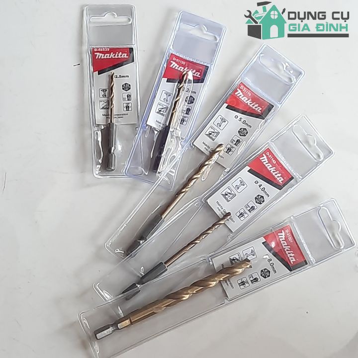 Mũi khoan sắt phủ Titan (2.5-6.5mm )Makita