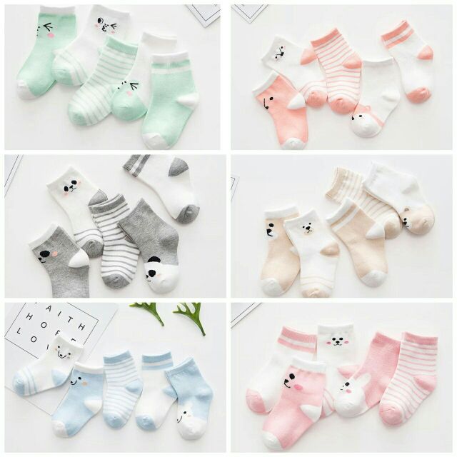 Set 5 đôi tất đông đáng yêu cho bé