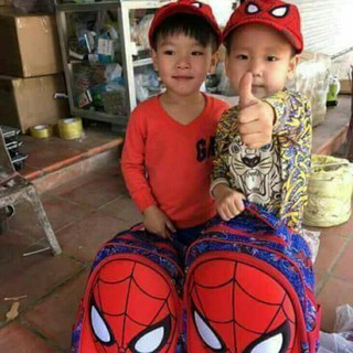 Combo balo và mũ người nhện