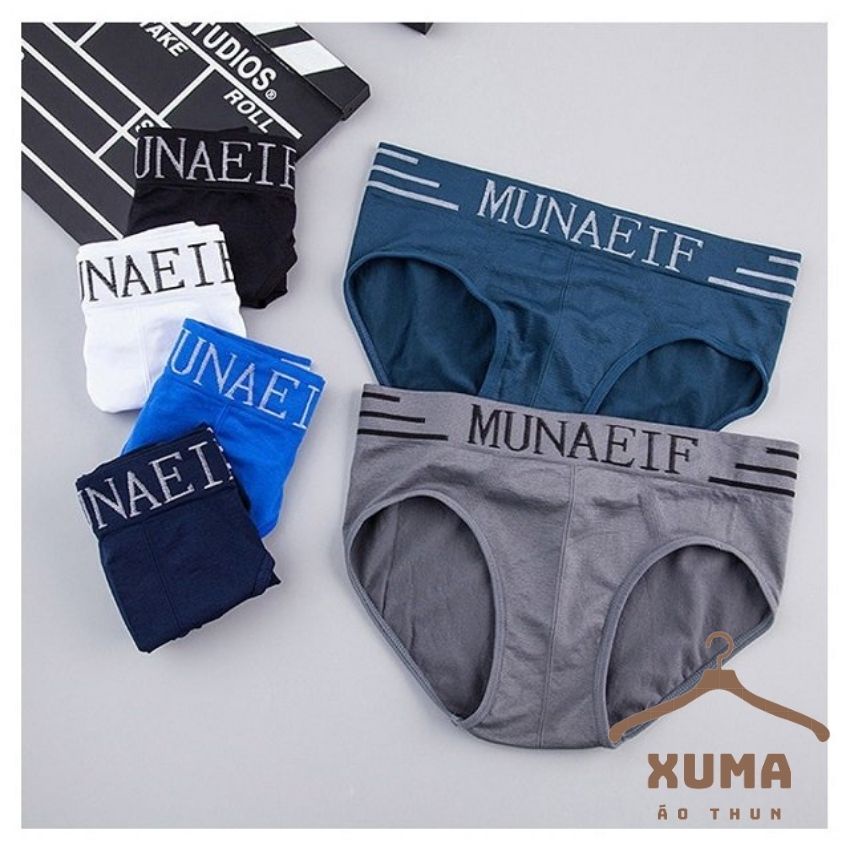 [ FREE SHIP ] Quần xì quần lót nam munifa chéo cao cấp thoáng khí 4 chiều chất liêu cotton xuma 45-80kg