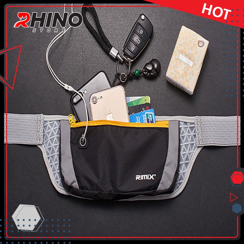 Túi đeo hông, túi đeo bụng chạy bộ chống nước, dây đeo thoáng khí Rimix RM2202