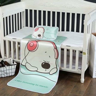 SET CHIẾU LỤA KÈM GỐI MÁT MỊN cho TRẺ SƠ SINH VÀ BÉ