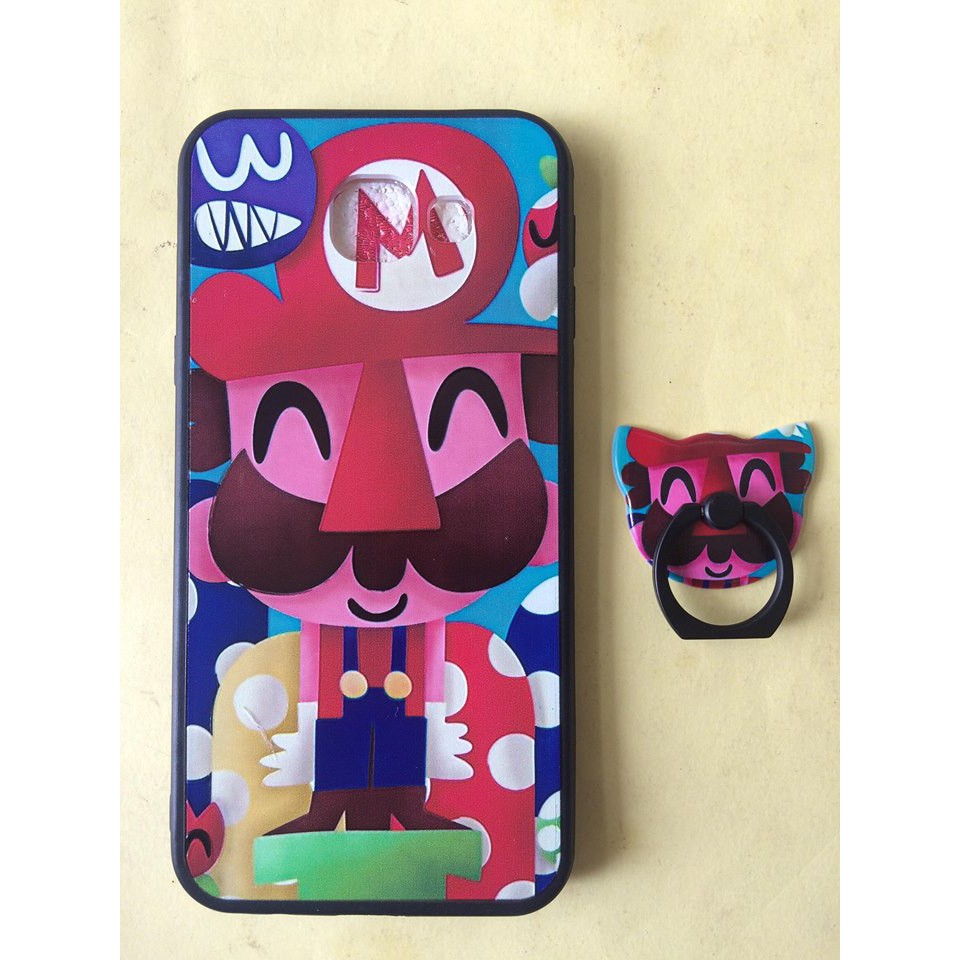 Ốp in 3d kèm ring Samsung A8(2016)