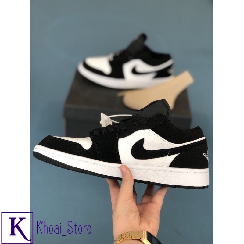 Giày 𝐉𝐨𝐫𝐝𝐚𝐧 1 Low Panda Đen Trắng, Giày JD1 low Panda Cổ Thấp Bản Đẹp