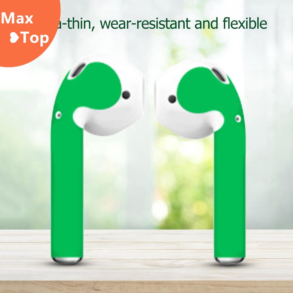 [cod] Airpods Headset Sticker Simple Apple Headset Box Solid Color Bluetooth Wireless Headset Dustproof Sticker