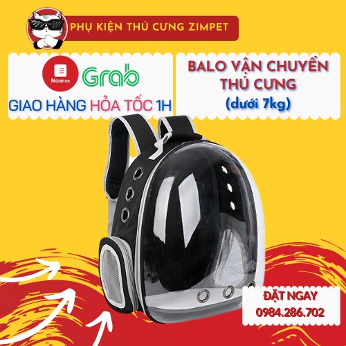 Balo Trong Suốt Vận Chuyển Chó Mèo (tặng kèm thảm lót) - Sỉ SLL