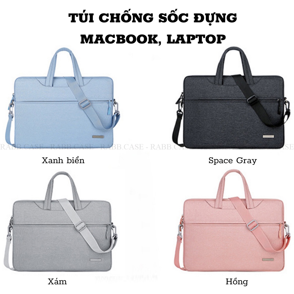 Túi đựng chống sốc dành cho Macbook, Laptop - Cặp đựng Macbook chống nước, lót nhung chống sốc nhiều ngăn siêu bền