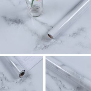 Giấy dán tường giả đá hoa cương màu ghi khổ 1,2m có sẵn keo, Decal dán tường 3d vân đá màu ghi