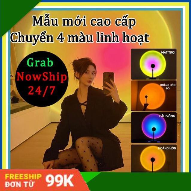 [Cực Hot] Đèn Hoàng Hôn Chuyển Được 4 Màu Đèn Quay Tik Tok Hot Nhất Hiện Nay Đèn LED Sunset