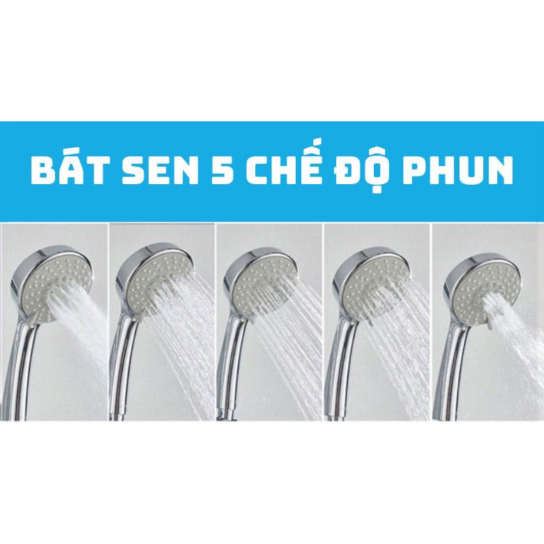 Bộ dây bát sen tắm massage 5 chế độ phun nước mạ Niken Crom TOTO DGH108ZR. Hàng chính hãng. Bảo hành 2 năm