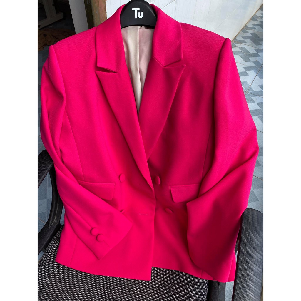 Áo vest neon blazer hồng dâu | BigBuy360 - bigbuy360.vn