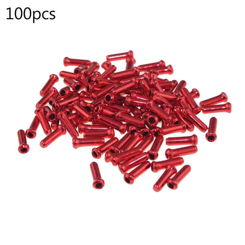 Set 100 Đầu Bọc Dây Phanh Xe Đạp Leo Núi Bằng Nhôm