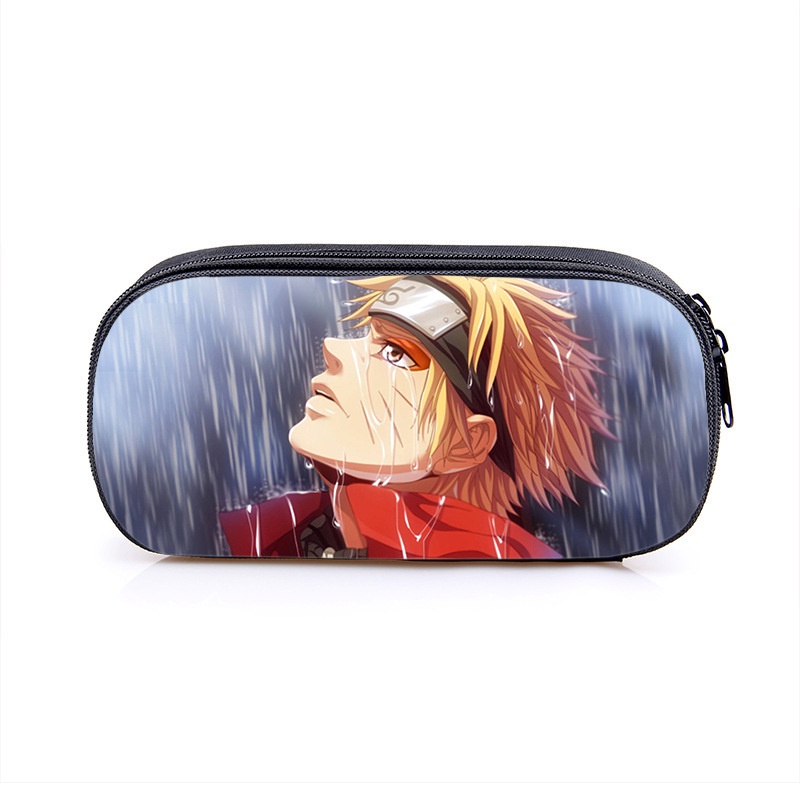 Túi Đựng Bút Sức Chứa Lớn In Họa Tiết Hoạt Hình Naruto Haruno Sasuke Có Khóa Kéo Cho Học Sinh YB2