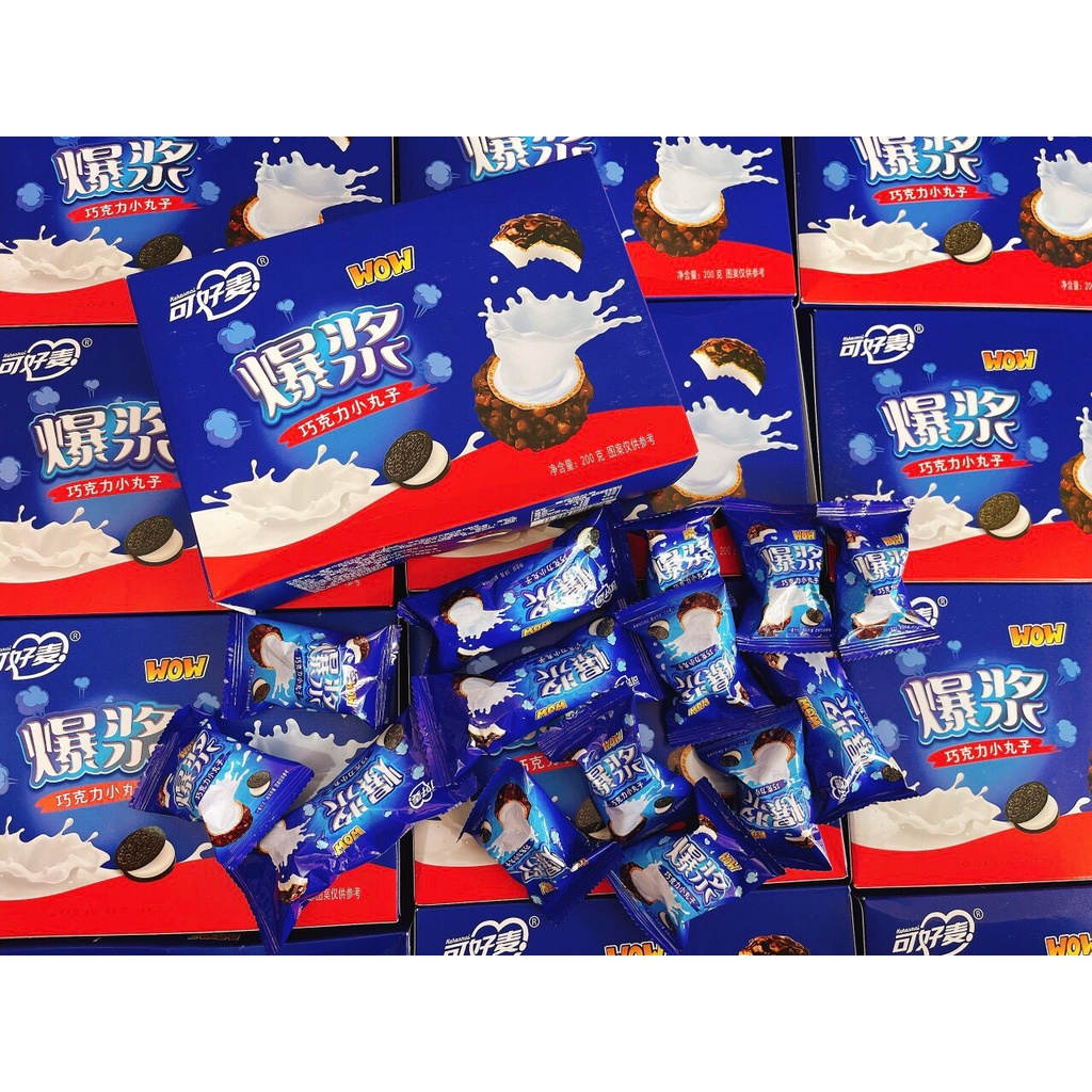 Bánh OREO SoCoLa Nhân Chảy Giòn Tan 3 Lớp Siêu Ngon Hộp 200g