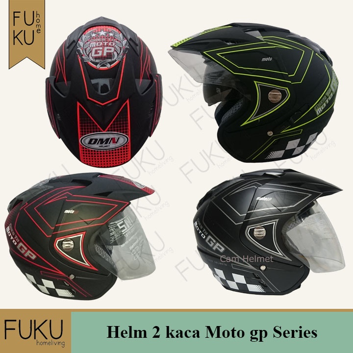 Mũ Bảo Hiểm Fuku 2 Kính Đôi DMN Moto GP series Jp-7