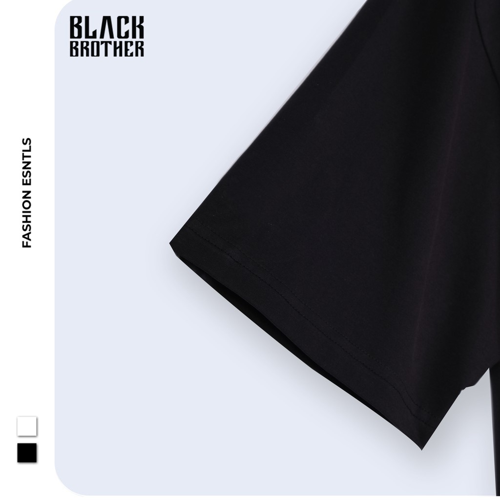 Áo thun tay lỡ nam nữ, áo phông unisex BLACK BRTHER cotton form rộng Happier BB023 | BigBuy360 - bigbuy360.vn