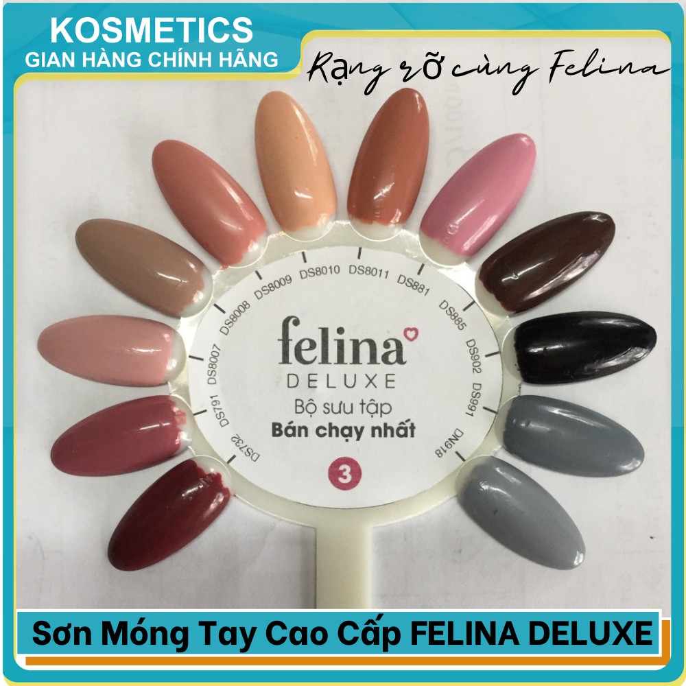 Sơn Móng Tay Cao Cấp Đa Sắc Màu Bộ Sưu Tập Số 3 FELINA DELUXE 18ml