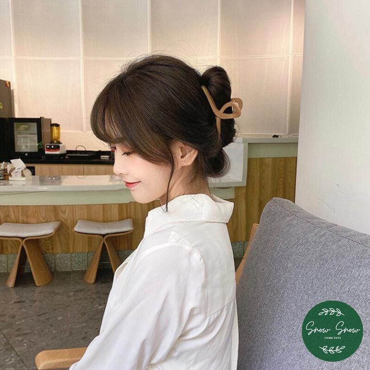 Kẹp tóc cặp tóc Nhựa bóng cỡ lớn thiết kế đơn giản, dễ thương phong cách Hàn Quốc