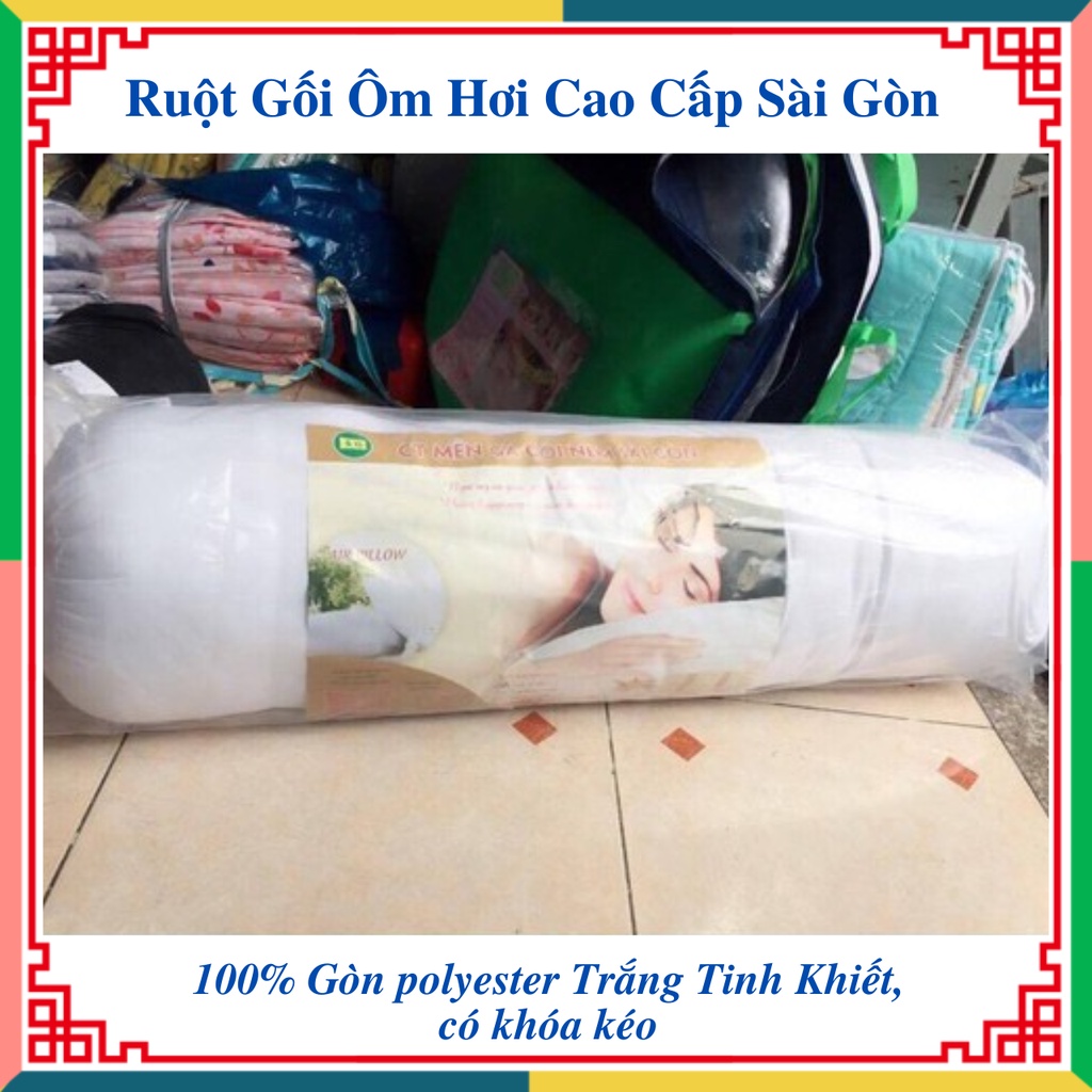 Ruột Gối Ôm Ép Hơi Dài 100x35cm 100% Bông Gòn Đàn Hồi Cao Cấp -Gối Ôm Người Lớn - Gối Ôm Hơi